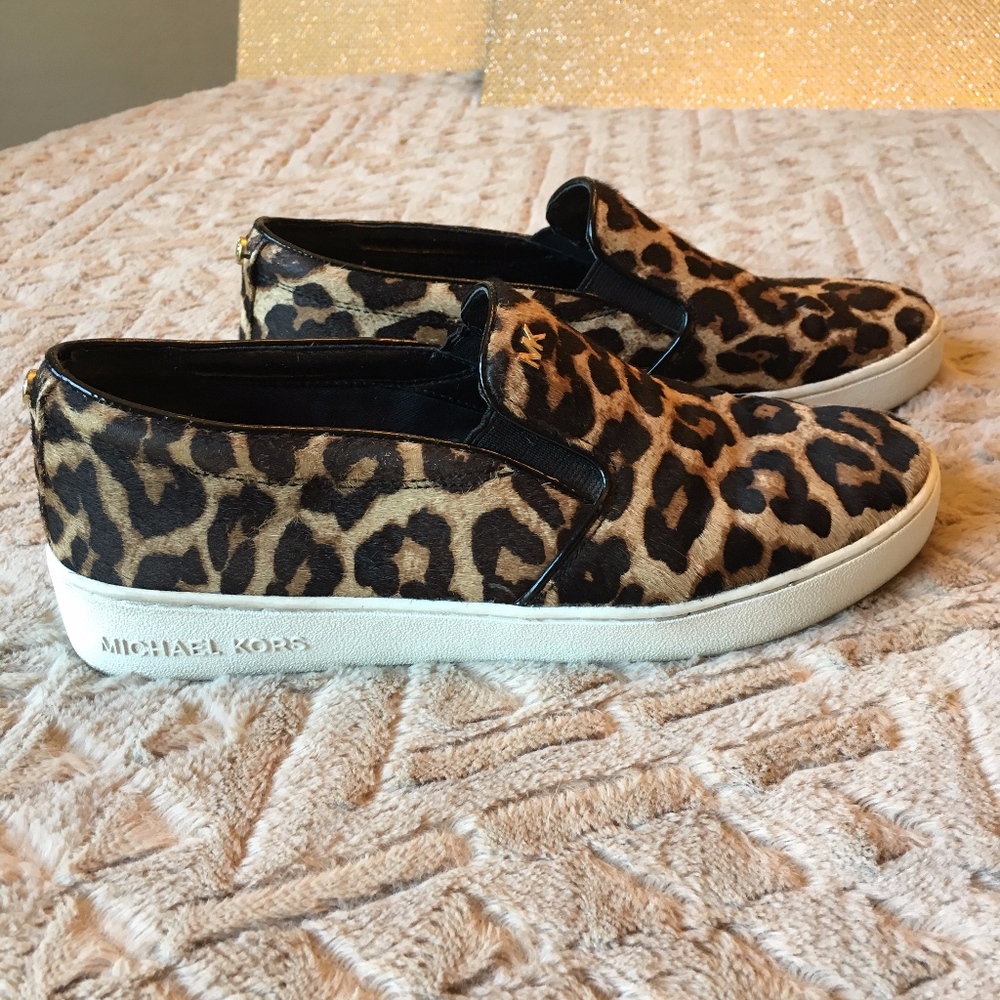 Michael Kors Keaton Cheetah-Print Sneakers